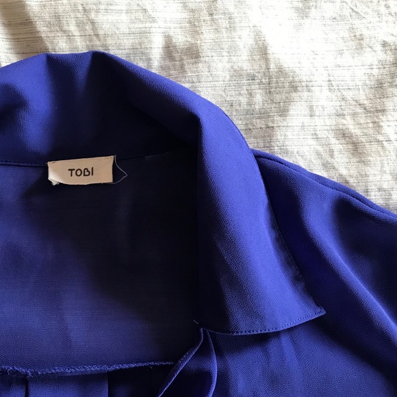 Sheer Tobi Blue Blouse - Picture 3 of 3